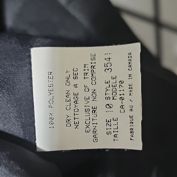 Frascara Vintage Sophisticated Black and Cream Tuxedo Blazer Size 10 - Picture 6 of 7